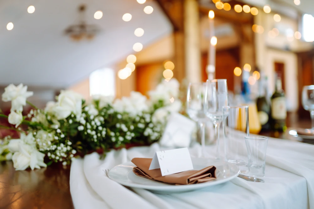 Poročna okrasitev mize